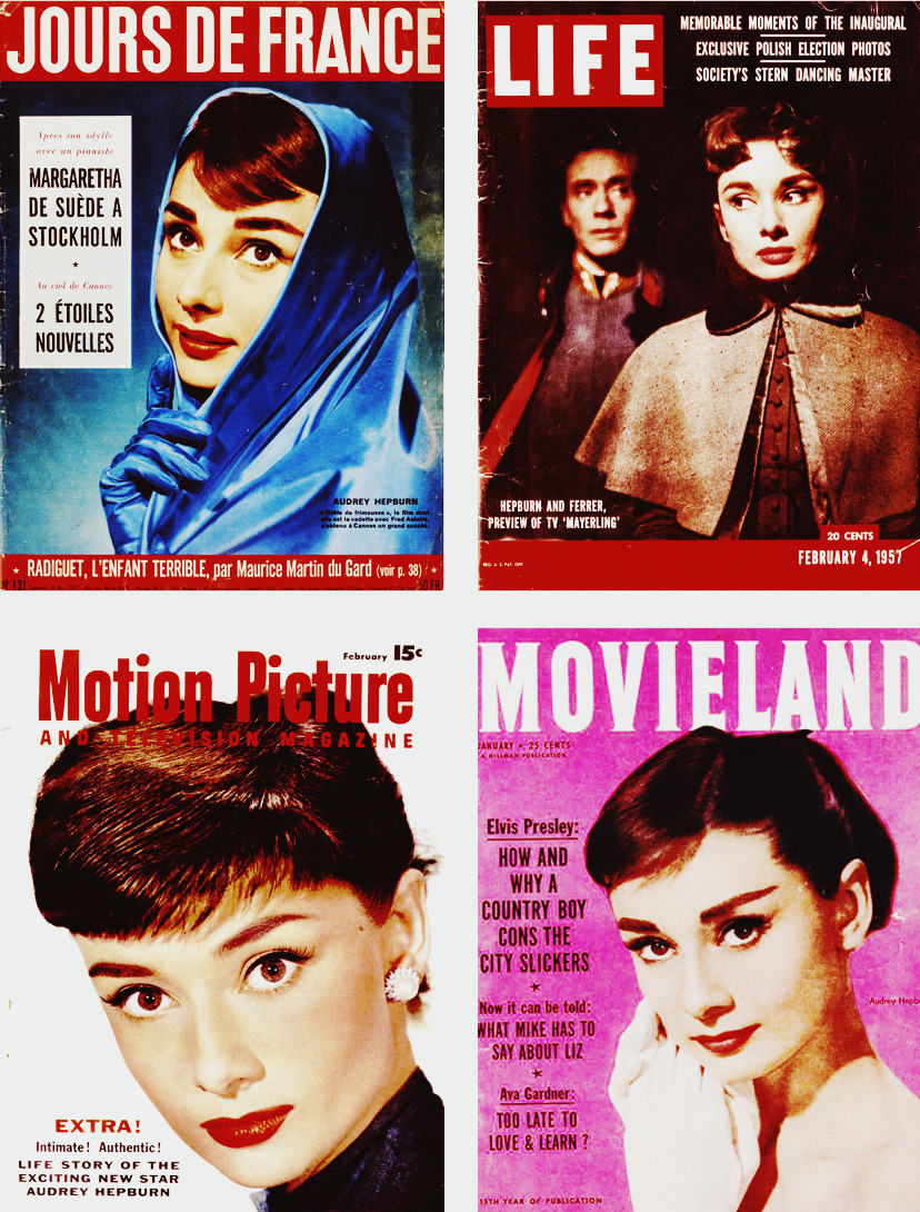 Rare Audrey Hepburn — Magazine covers from the 1950s featuring