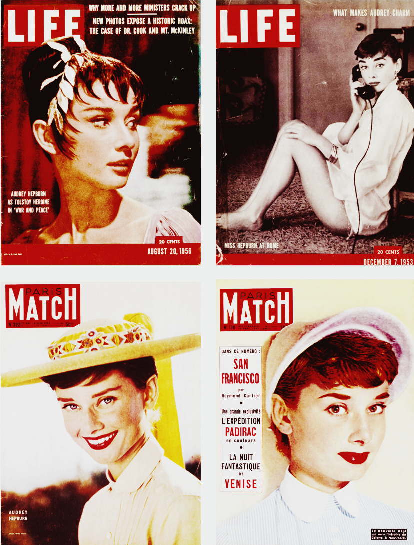 Rare Audrey Hepburn — Magazine covers from the 1950s featuring