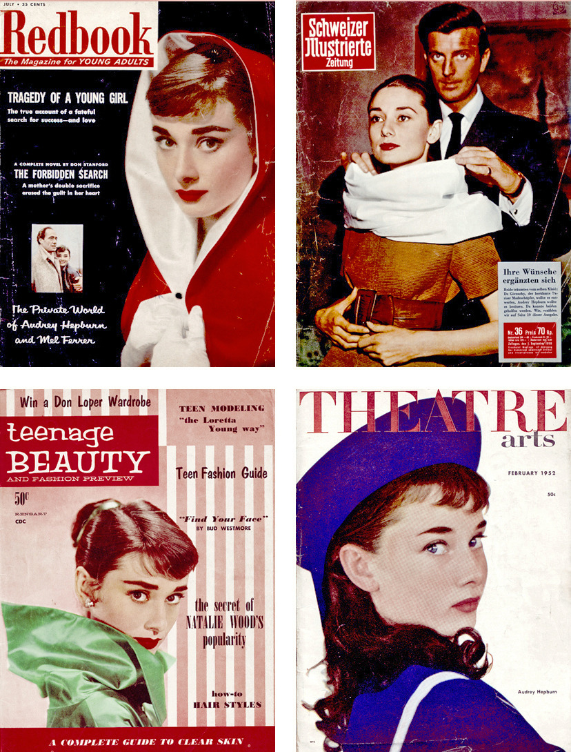 Rare Audrey Hepburn — Magazine covers from the 1950s featuring