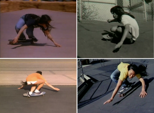 alienshit:Film stills of Peggy Oki skating in the 1970s from Dogtown and Z-Boys (2002) via screensho