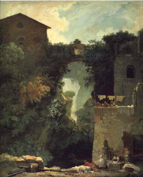 a-l-ancien-regime:  Jean-Honoré Fragonard. The Grand Cascade at Tivoli. 1760. Oil on canvas. 72.5 x 