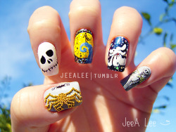 jeealee:  The Nightmare Before Christmas Nails 