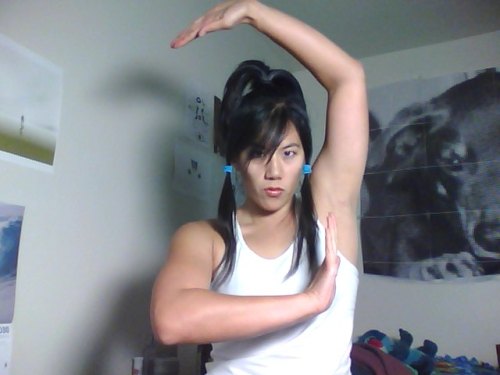 ealperin: pkpow: Speedy Korra Makeup and Hair Test Just playing around with my webcam to see what I 
