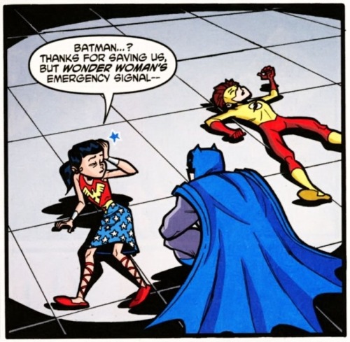 batgorilla:Wonder Woman appeared in the Batman:TBATB comics before she actually appeared in the sh