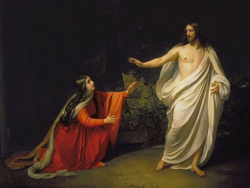 necspenecmetu:Alexander Andreyevich Ivanov, Noli Me Tangere, c. 1834