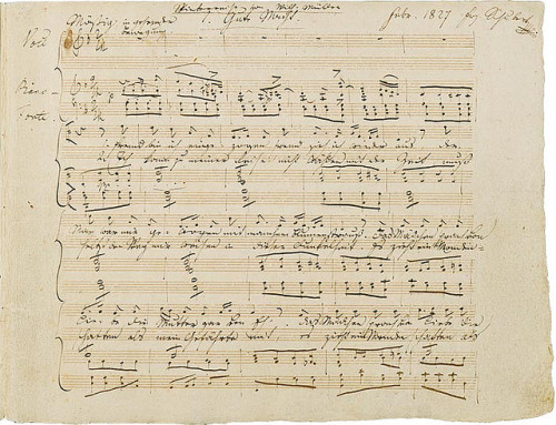 leadingtone:  Manuscript of the first page of the Winterreise cycle. 