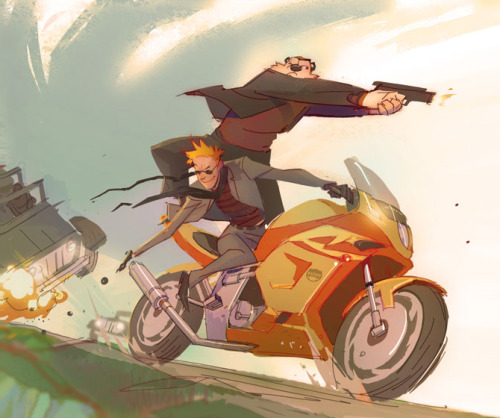 justinrampage: Calvin grew up and still fights evil alongside his pal Hobbes in these secret agent t