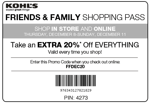 falsefaces:  I work at Kohl’s so if any of you want the Friends and Family discount, her ya go! Kohl’s coupon for December 8th - December 11th, in store and online.  Lol, Kohl’s is fucked!