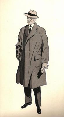  Vintage men’s fashion illustration, 1949
