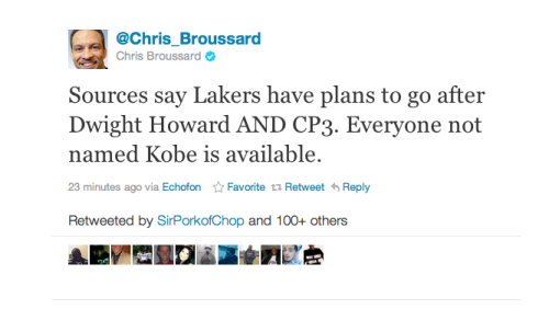 The tweet, the rest of the NBA doesn’t want to see, courtesy of the homey @Chris_Broussard