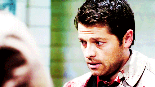 pineappledeliciousness:  #he is so adorable #I just wanna pinch his cheeks #and say it’s okay Cas #the best gif of Cas #i accidentally eated all the souls #i sowwy 