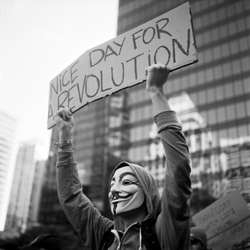 black-and-white - nice day for a revolution | by Michael D....