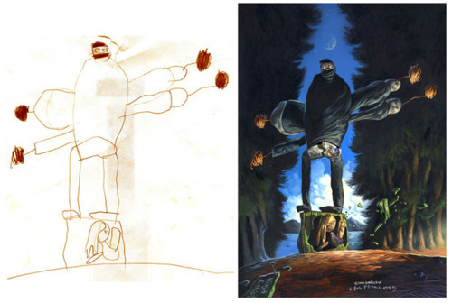 Children’s drawings painted realistically porn pictures