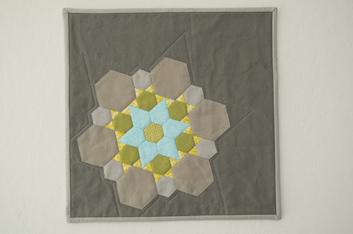 Hexi Star Quilt by Terri, an original design featured on her blog. 