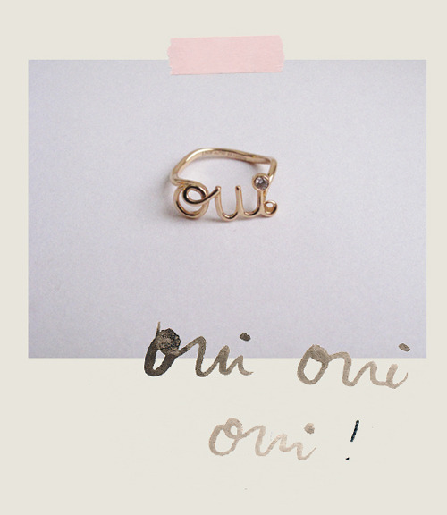 mari-timeblog-blog: From Paris My new ring Blog Post: Oui (Photo and Handwriting by Decade Diary, ww