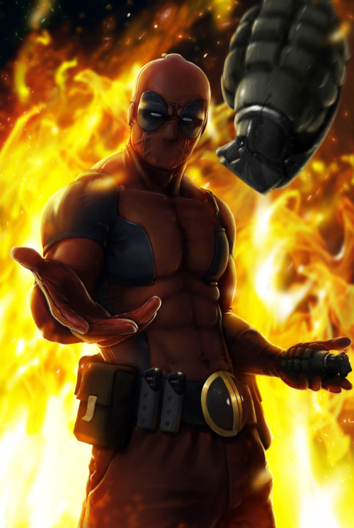 hayleyquinnn:Deadpool’s farewell present doesn’t look very safe… Keep away from c