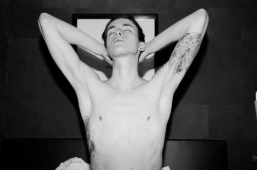 sean-clancy:Simon Nygard by Justin Violini  Happy Birthday to Simon Nygard!  Shot last January for Client Magazine while in Paris on Illford HP5 400 35mm film. 