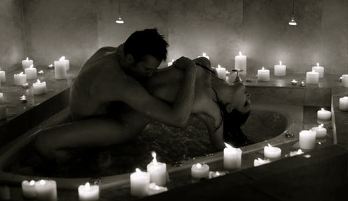 This would be the most romantic night. The warm water surrounding us, as we drift