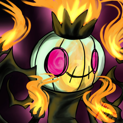 joyouspoke: Day 8 - Ghost Chandelure! I know the naming is pretty lame, but it’s one of the fe