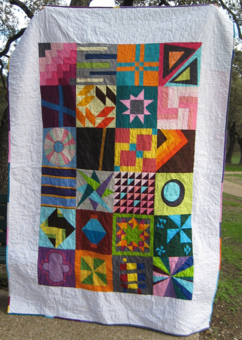 Solidarity Quilt by the Austin Modern Quilt Guild, an collaborative design featured on Bobbi’s