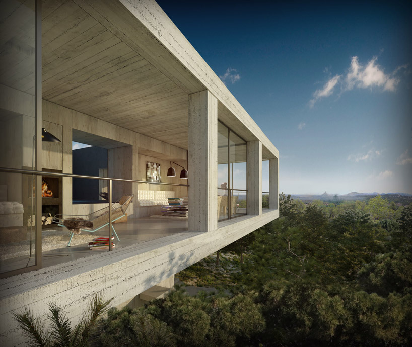 Chile based Pezo Von Ellrichshausen Architects has completed the first home from Solo houses series. A hollowed monolithic concrete form rises above the landscape providing unobstructed views of the matarranya region of Spain. A substantial base...