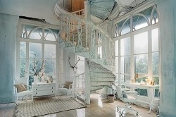 bluepueblo:  White Spiral Staircase, Provence,