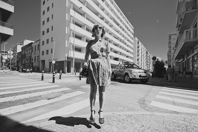 daciangroza:  Daria jumps in Porto on Flickr.Via Flickr: summertime