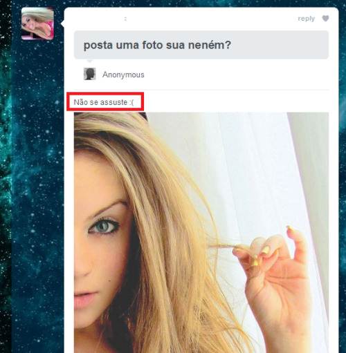 Você está no teu tumblr tranquilamente e vê isso: