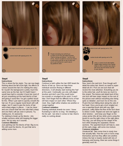 eyecager: Linda Bergkvist’s How to paint realistic hair + her thoughts on skin tones. Right cl