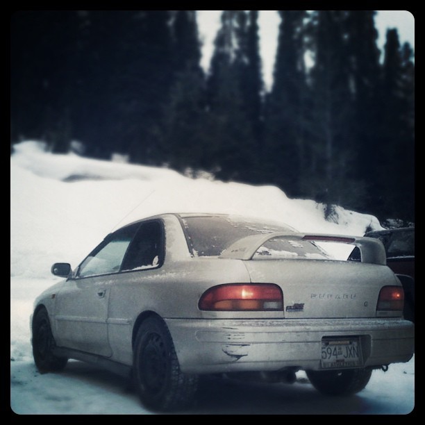 Hello #winter #mountains #snow #Subaru #impreza #2.5rs (Taken with instagram)