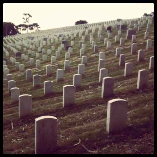 Naked in a cemetery. (Taken with instagram)