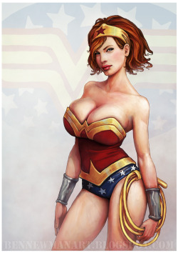 keightmaclean:  Ben Newman’s illustration of Christina Hendricks as Wonder Woman. Pretty much some of my favourite things in the world. 