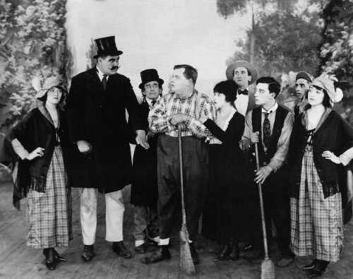 bustrkeatn:Buster and Fatty Arbuckle in a promotional photo for The Hayseed.