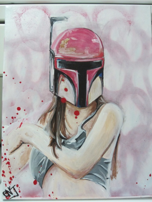 starwarsgonewild: eyinjay: -Boba Fett &amp; Fitch (Acrylic on Canvas) I think I just reached a poin