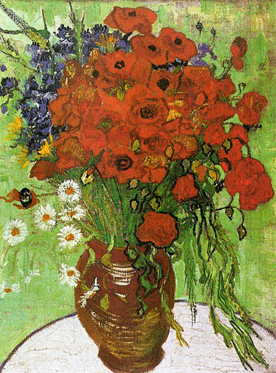 Red Poppies and Daisies,Vincent Van Gogh.