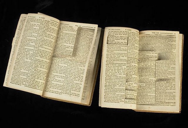 President Thomas Jefferson’s edited Bible
bobulate:
“Stripping out the Gospel miracles and inconsistencies to demonstrate parts he found interesting, Thomas Jefferson created a book representing his own views:
“Making good on a promise to a friend to...