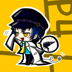 fortunelovers:  Oh Shadow Naoto, sometime you’re just too cute to be evil…. &lt;3 I did not create this image. If you know who made this, please contact me and credits will be given and linked. 