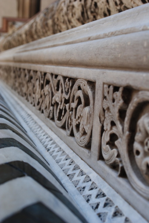 Cattedrale di San Martino, Lucca, detail of the portal.