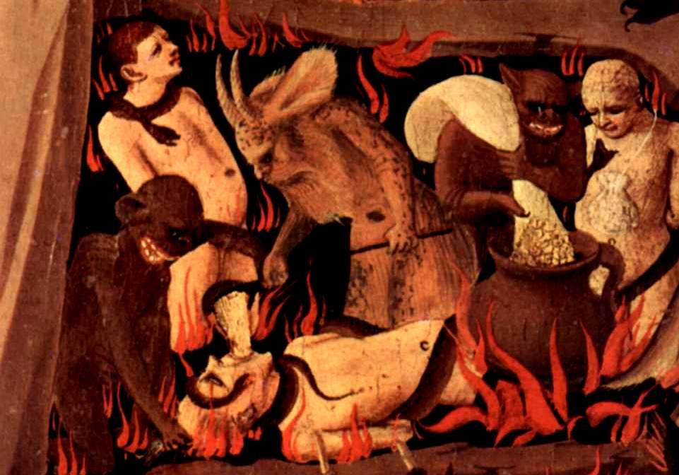 poisonwasthecure:  Detail of The Damned from Fra Angelico’s The Last Judgement