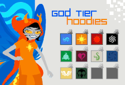 shillo:  bubblybloodsailor:  virizions:  GOD TIER HOODIE GIVEAWAY In the spirit of the holiday season, I’m having a giveaway for a Homestuck God Tier hoodie (the winner picks which one they’ll receive). THE RULES (because there must be rules) ✘