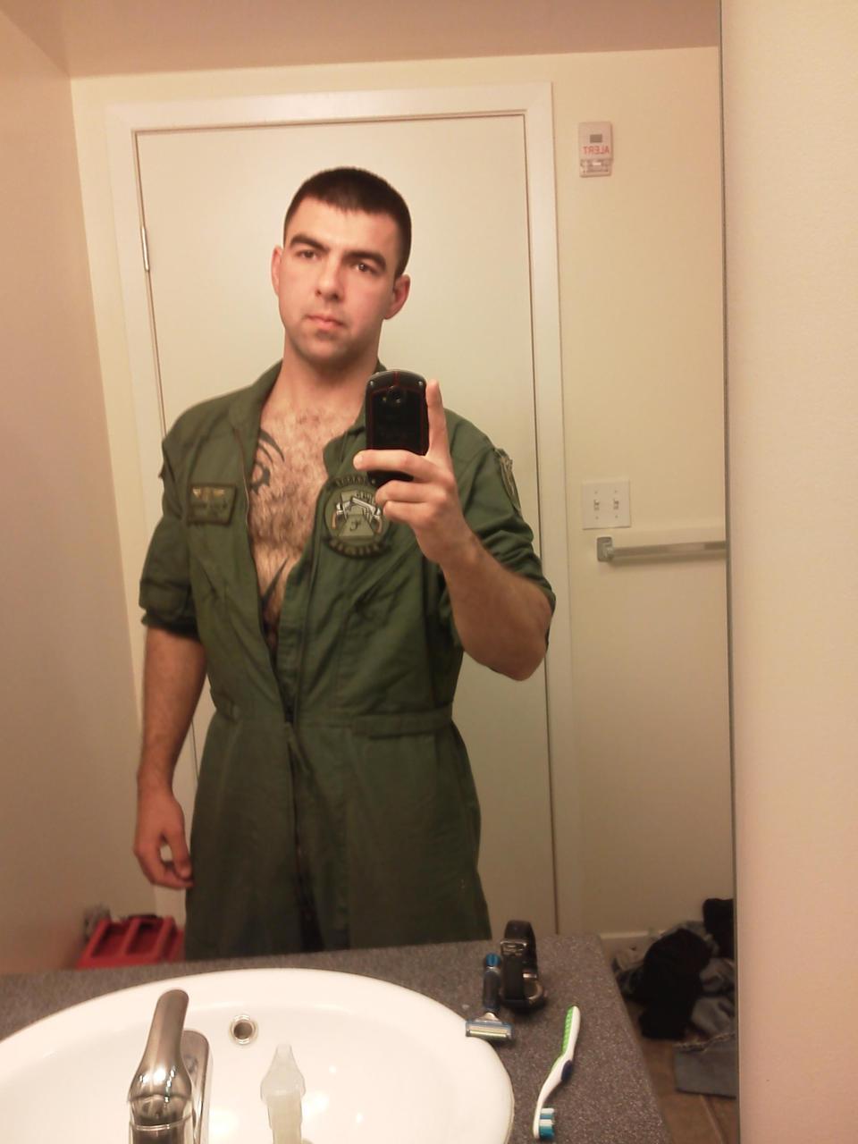 circumcised-male-obsession:  21 year old hairy Navy cutie (he said he has a Croatian