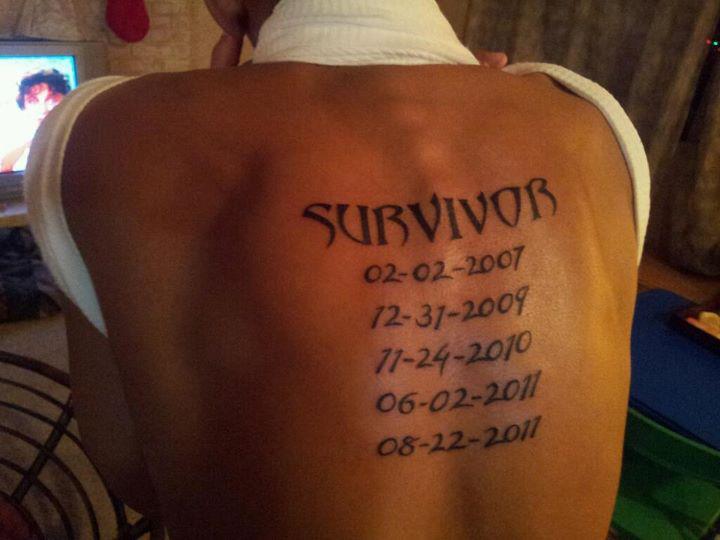 The dates represent everytime he was diagnosed with cancer.