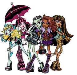 skrazy:  callmesphinx:  skrazy:  kawaiiprincessa: the gang!!! So fab! I like monster high :B I DK ABOUT YOU BITCHES&lt;3 I think its cute.   Slightly annoyed that Ghoula isn’t here She’s part of the main cast isn’t she?  yes she is D: , but I think