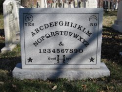 thischarmcitylife:Gravestone of Elijah Bond, who patented the Ouija Board. Greenmount Cemetery, Greenmount, Baltimore, MD.