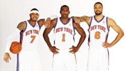  melo amare and tyson chandler knicks are