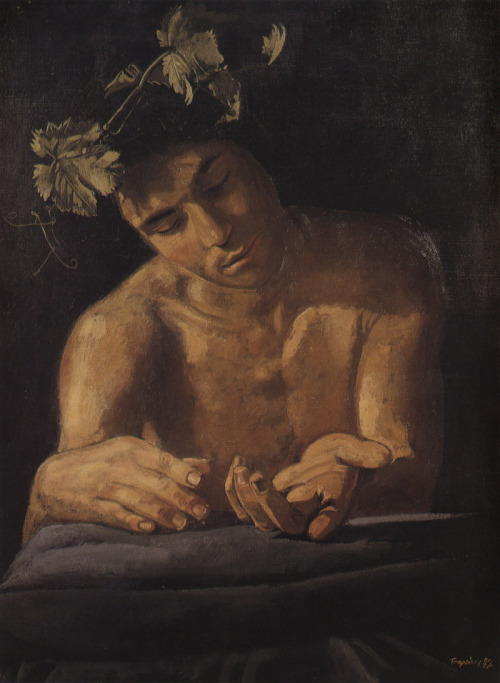 forthememoryofepicurus:Drunken Dionysos (1972) by Yannis Tsarouchis