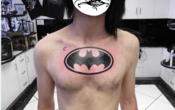 fuckyeahtattoos:  This is a relative of mine, he got the tattoo done just a few days ago, the photo was taken about 3 hours after the tattoo was completed. He has been ‘obsessed’ with Batman since he was a small child. In fact, when he was three,