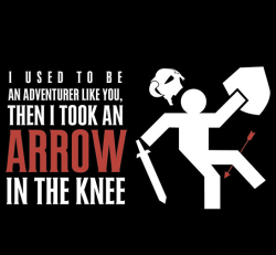 insanelygaming:  Arrow in the Knee - by worldcollider