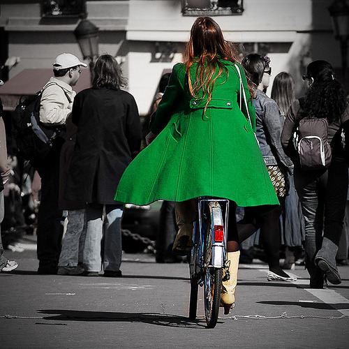pedalblues:  Girl in green (by nocta)