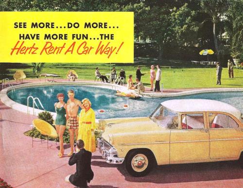 dtxmcclain:  Hertz Rent A Car, 1955
